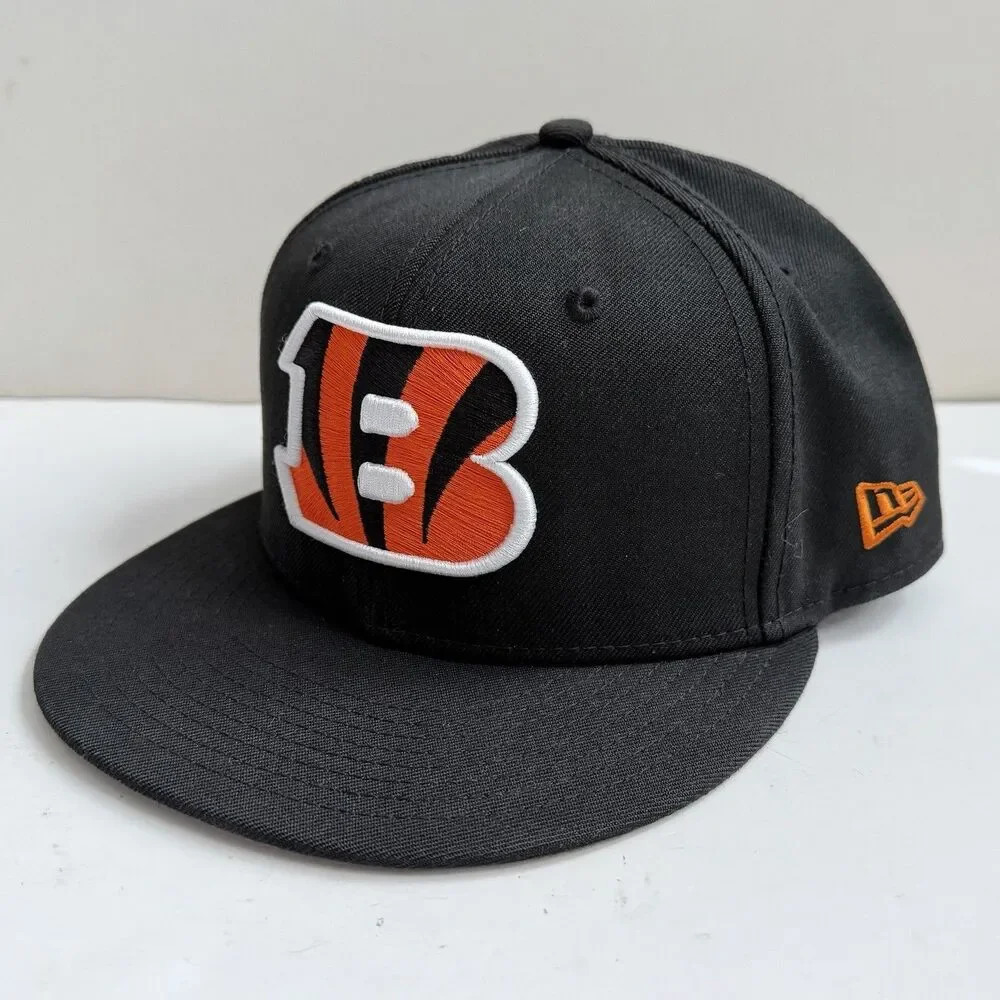 New Era Cincinnati Bengals Black Fitted Hat Size 7 59FIFTY Youth